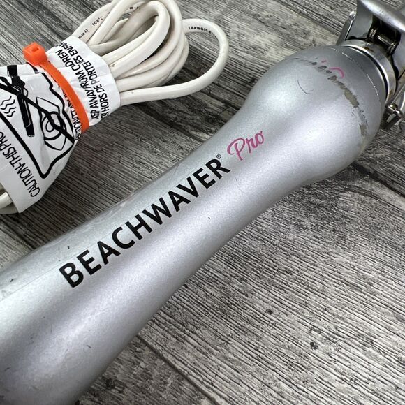 Beachwaver Pro 1” Rotating Ceramic Curling Iron BW1136 Silver Tested Works - Picture 3 of 11